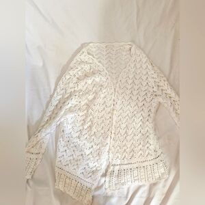 White Crochet Cardigan